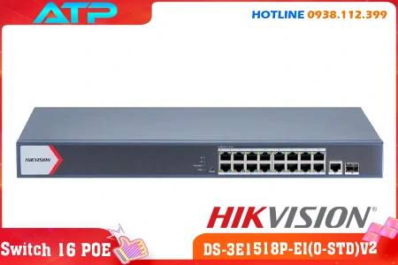Lắp đặt camera Switch 16 POE DS-3E1518P-EI(O-STD)V2