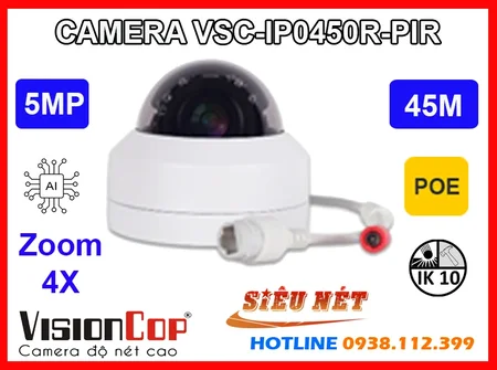 Camera VISIONCOP VSC-IP0450R-PIR (5MP),VSC-IP0450R-PIR sale mạnh,VSC-IP0450R-PIR Bán Sỉ,VSC-IP0450R-PIR Chính hãng,Phân phối rẻ VSC-IP0450R-PIR,Thông số VSC-IP0450R-PIR,Bán Giá IP POE VSC-IP0450R-PIR,phân phối VSC-IP0450R-PIR,VSC-IP0450R-PIR nơi bán rẻ nhất