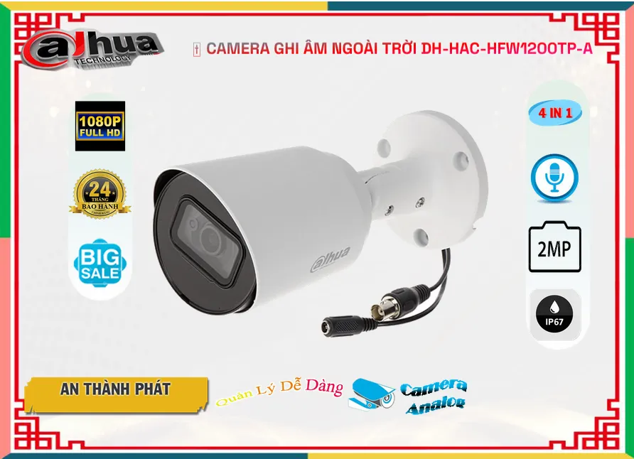 Camera Dahua HD kết hợp khả năng cảm biến hình ảnh kích thước 1/2.7DH-HAC-HFW1200TP-A ✲ Camera Dahua HD kết hợp khả năng cảm biến hình ảnh kích thước 1/2.7DH-HAC-HFW1200TP-A ✲