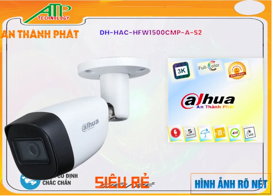 DH-HAC-HFW1500CMP-A-S2Camera Sắc Nét Dahua ✨ DH-HAC-HFW1500CMP-A-S2Camera Sắc Nét Dahua ✨