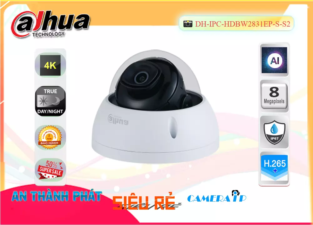 Hinh ảnh camera dahua chất lượng cao thông minh giá rẻ DH-IPC-HDBW2831EP-S-S2