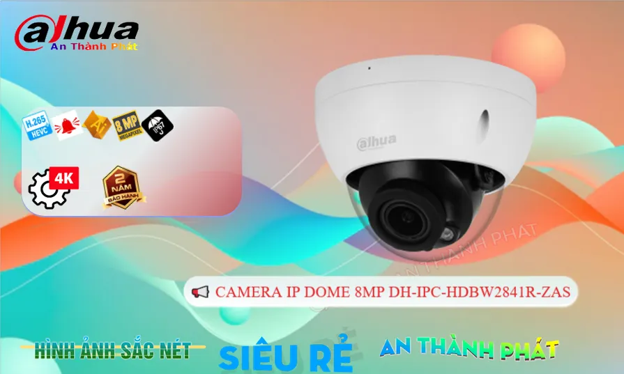 Camera IP POE Chức năng chuyên dụng Phát hiện chuyển động, phát hiện con người DH-IPC-HDBW2841R-ZAS Dahua Giá rẻ Camera IP POE Chức năng chuyên dụng Phát hiện chuyển động, phát hiện con người DH-IPC-HDBW2841R-ZAS Dahua Giá rẻ