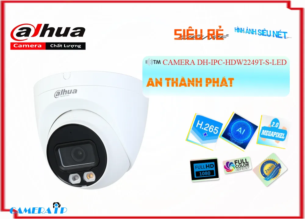 Camera Dahua DH-IPC-HDW2249T-S-LED Camera Dahua DH-IPC-HDW2249T-S-LED