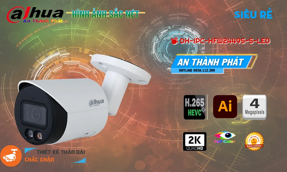 DH-IPC-HDW2449T-S-LED  Dahua Thiết kế Đẹp
