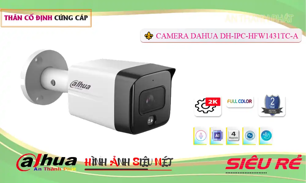 DH-IPC-HFW1431TC-A sắc nét Dahua