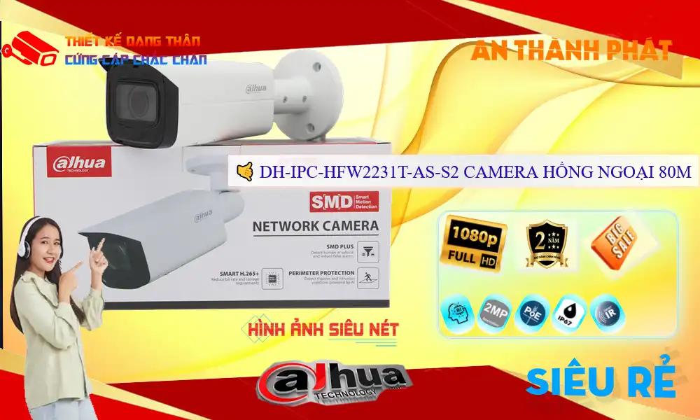 Camera Dahua DH-IPC-HFW2231T-AS-S2 Tiết Kiệm ✪ Camera Dahua DH-IPC-HFW2231T-AS-S2 Tiết Kiệm ✪
