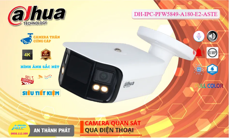 Camera  Dahua DH-IPC-PFW5849-A180-E2-ASTE