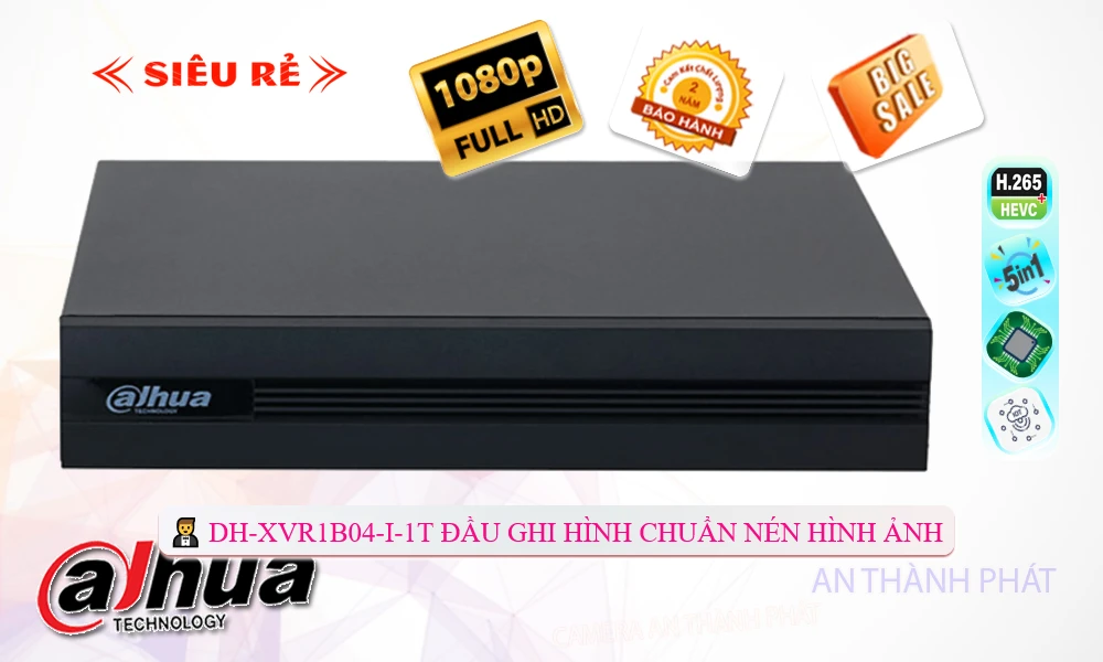 DH-XVR1B04-I-1T Đầu ghi Camera Dahua Chức Năng Cao Cấp