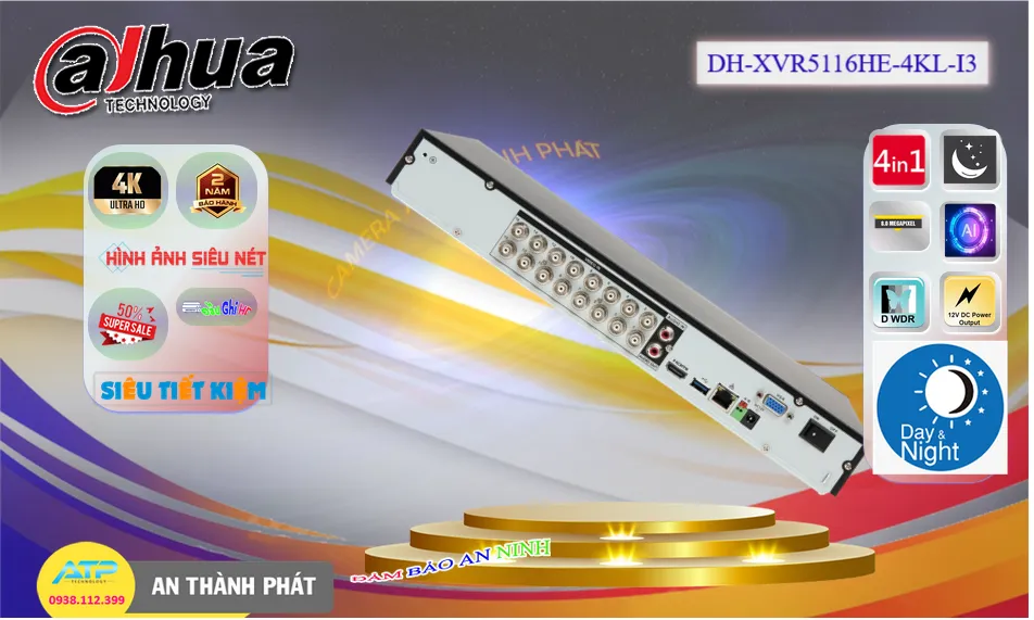 Đầu Ghi DH-XVR5116HE-4KL-I3 Sắc Nét Đầu Ghi DH-XVR5116HE-4KL-I3 Sắc Nét