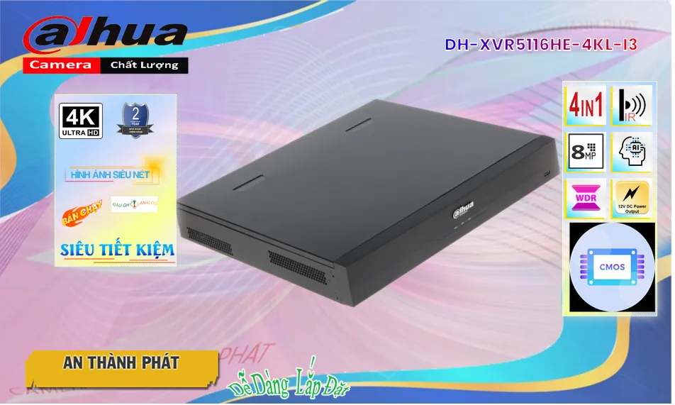 Đầu Ghi DH-XVR5116HE-4KL-I3 Sắc Nét Đầu Ghi DH-XVR5116HE-4KL-I3 Sắc Nét