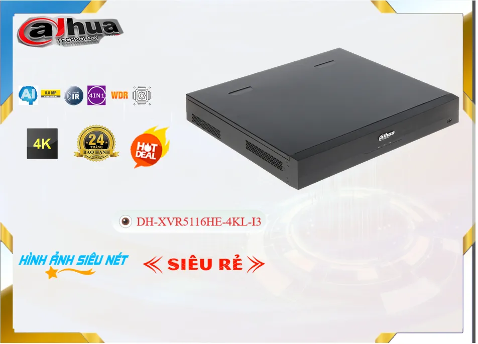 Đầu Ghi DH-XVR5116HE-4KL-I3 Sắc Nét Đầu Ghi DH-XVR5116HE-4KL-I3 Sắc Nét
