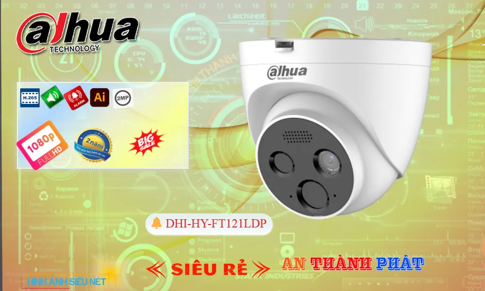 DHI-HY-FT121LDP Camera An Ninh Thiết kế Đẹp
