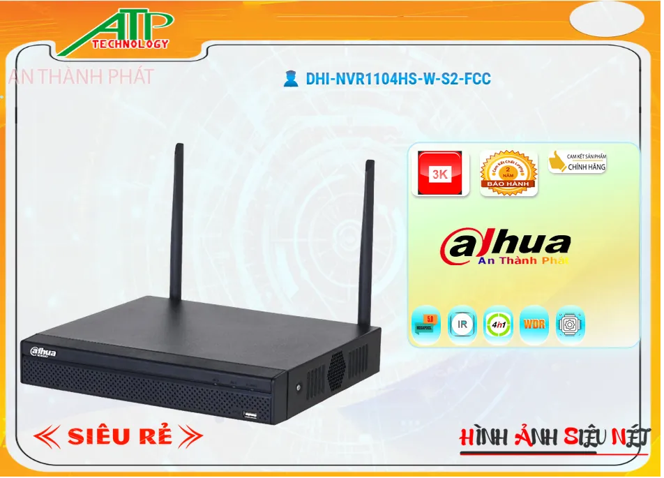 ✓ DHI-NVR1104HS-W-S2-FCCĐầu ghi Camera Dahua Giá rẻ ✓ DHI-NVR1104HS-W-S2-FCCĐầu ghi Camera Dahua Giá rẻ