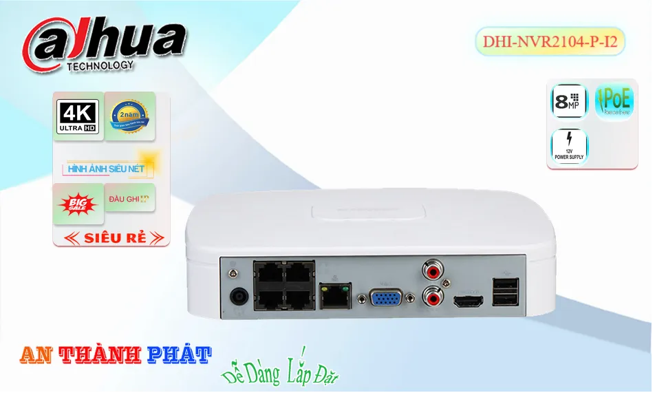 DHI-NVR2104-P-I2Thị Bị Ghi Hình Chất Lượng Hãng Ruijie DHI-NVR2104-P-I2Thị Bị Ghi Hình Chất Lượng Hãng Ruijie