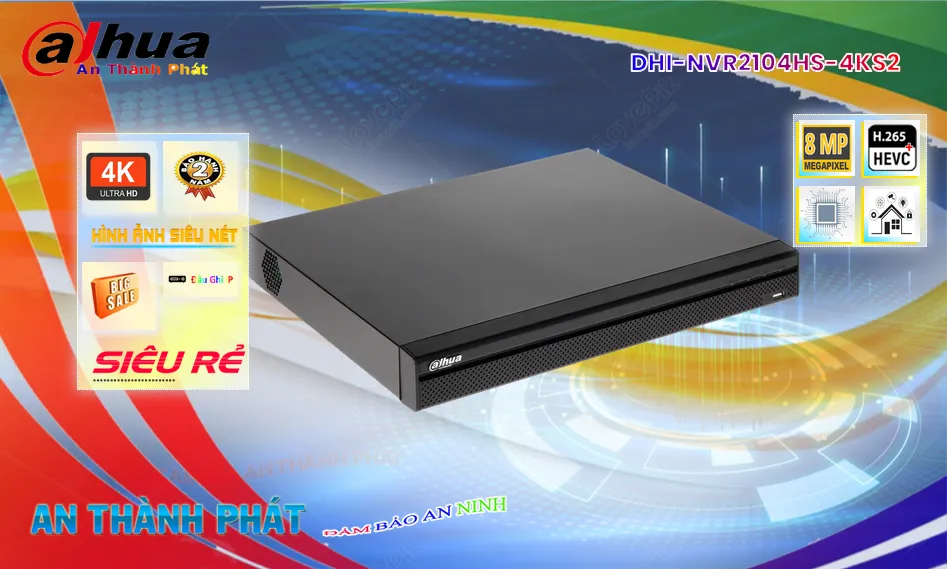 DHI-NVR2104HS-4KS2Đầu ghi Camera Dahua Thiết kế Đẹp DHI-NVR2104HS-4KS2Đầu ghi Camera Dahua Thiết kế Đẹp