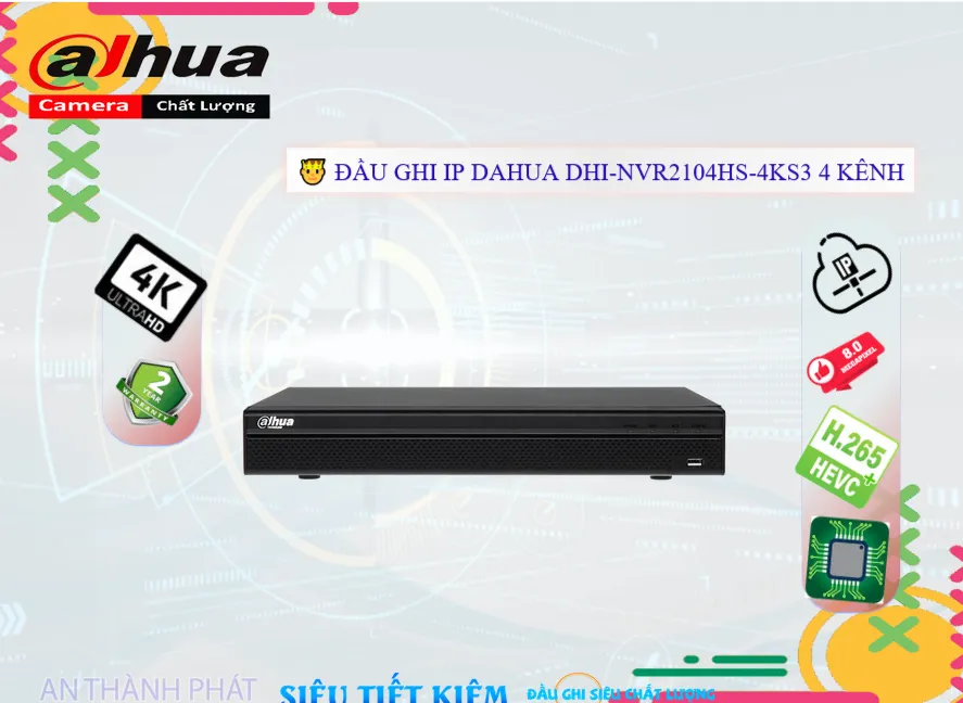 DHI-NVR2104HS-4KS3 Đầu ghi Camera Dahua Chức Năng Cao Cấp DHI-NVR2104HS-4KS3 Đầu ghi Camera Dahua Chức Năng Cao Cấp