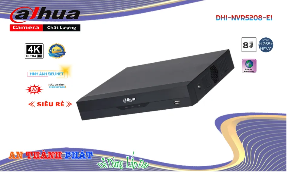 Đầu Thu KTS Dahua DHI-NVR5208-EI Hình Ảnh Đẹp Đầu Thu KTS Dahua DHI-NVR5208-EI Hình Ảnh Đẹp