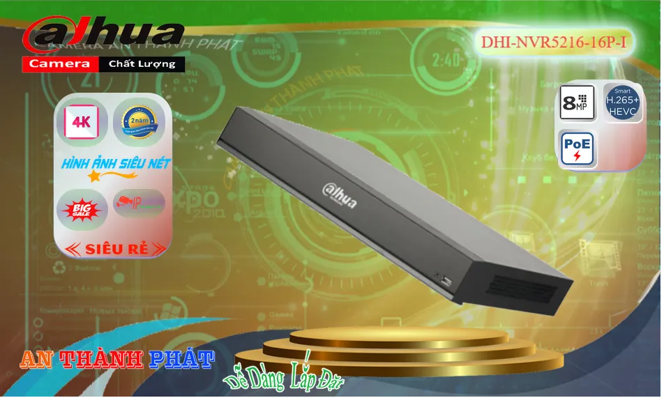 DHI-NVR5216-16P-IĐầu ghi Camera Dahua Thiết kế Đẹp DHI-NVR5216-16P-IĐầu ghi Camera Dahua Thiết kế Đẹp