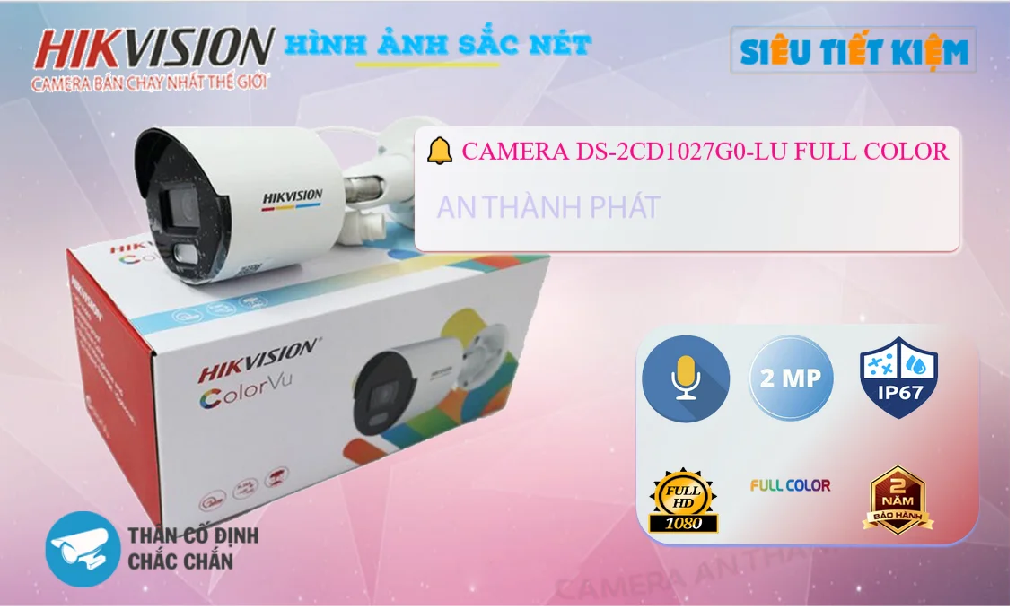 DS-2CD1027G0-LU Hikvision Với giá cạnh tranh ✴