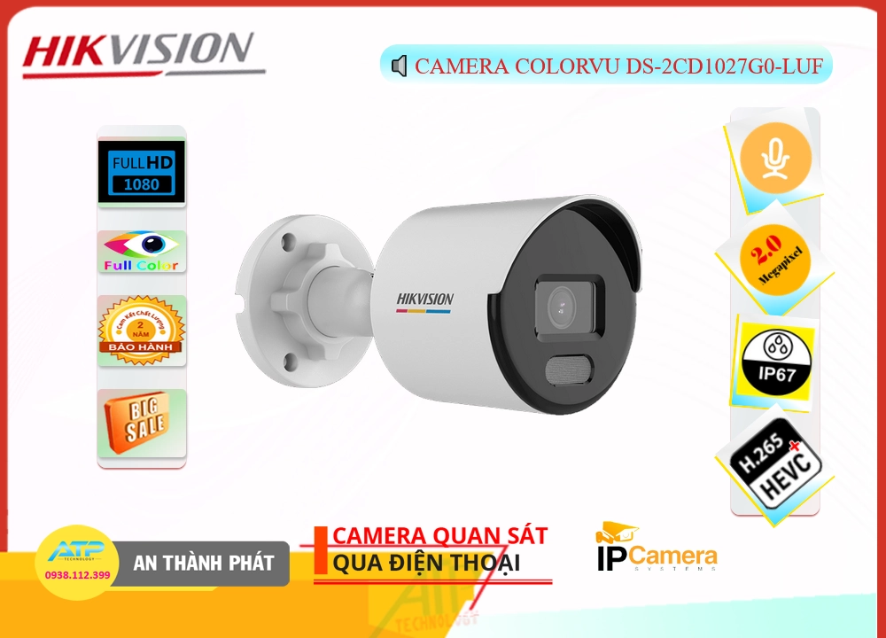 Camera DS-2CD1027G0-LUF Full Color,DS-2CD1027G0-LUF Mới nhấtDS-2CD1027G0-LUF Siêu rẻ,DS 2CD1027G0 LUF,Giá Bán DS-2CD1027G0-LUF FULL HD 1080P 2.0 MP ,cửa hàng bán  Loại Camera Giá re DS-2CD1027G0-LUF,DS-2CD1027G0-LUF Mới nhất,DS-2CD1027G0-LUF Siêu rẻ,Giá Phân Phối ,Bán Sỉ DS-2CD1027G0-LUF