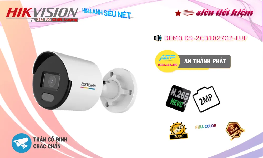 DS-2CD1027G2-LUF Camera  Hikvision Giá rẻ