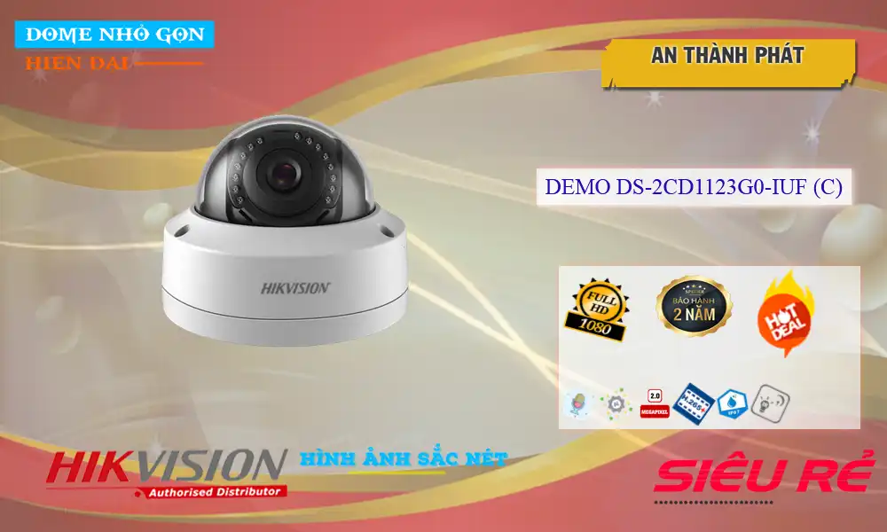 DS-2CD1123G0-IUF (C) sắc nét Hikvision