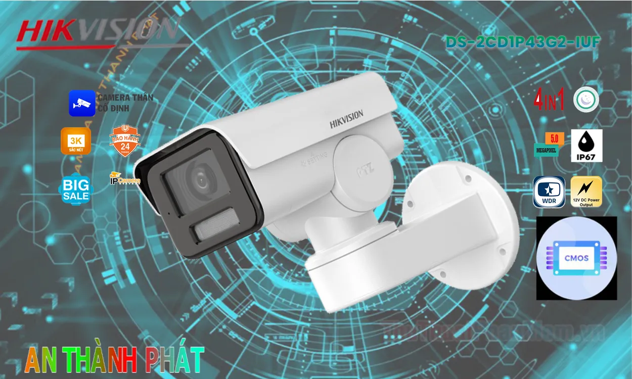 DS-2CD1P43G2-IUF Camera Hikvision Chức Năng Cao Cấp