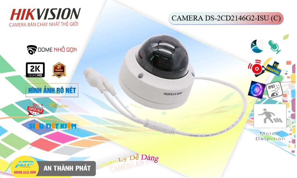 DS-2CD2146G2-ISU(C)  Hikvision Sắc Nét
