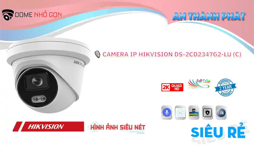 DS-2CD2347G2-LU (C) sắc nét Hikvision