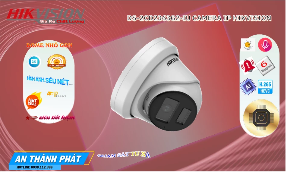Camera An Ninh Hikvision DS-2CD2363G2-IU Chất Lượng Camera An Ninh Hikvision DS-2CD2363G2-IU Chất Lượng