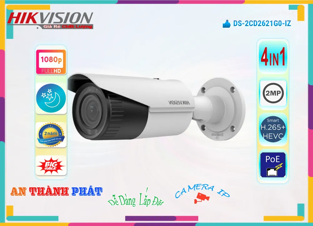 Camera DS-2CD2621G0-IZ Chất Lượng