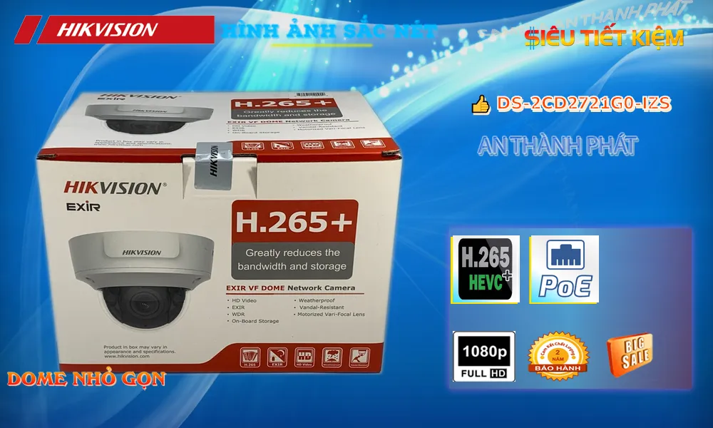 Camera An Ninh Hikvision DS-2CD2721G0-IZS Sắc Nét Camera An Ninh Hikvision DS-2CD2721G0-IZS Sắc Nét