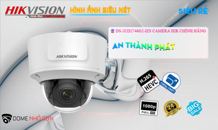 Hikvision DS-2CD2746G2-IZS Sắc Nét Hikvision DS-2CD2746G2-IZS Sắc Nét