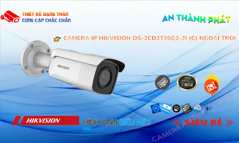 DS-2CD2T26G2-2I (C) sắc nét Hikvision