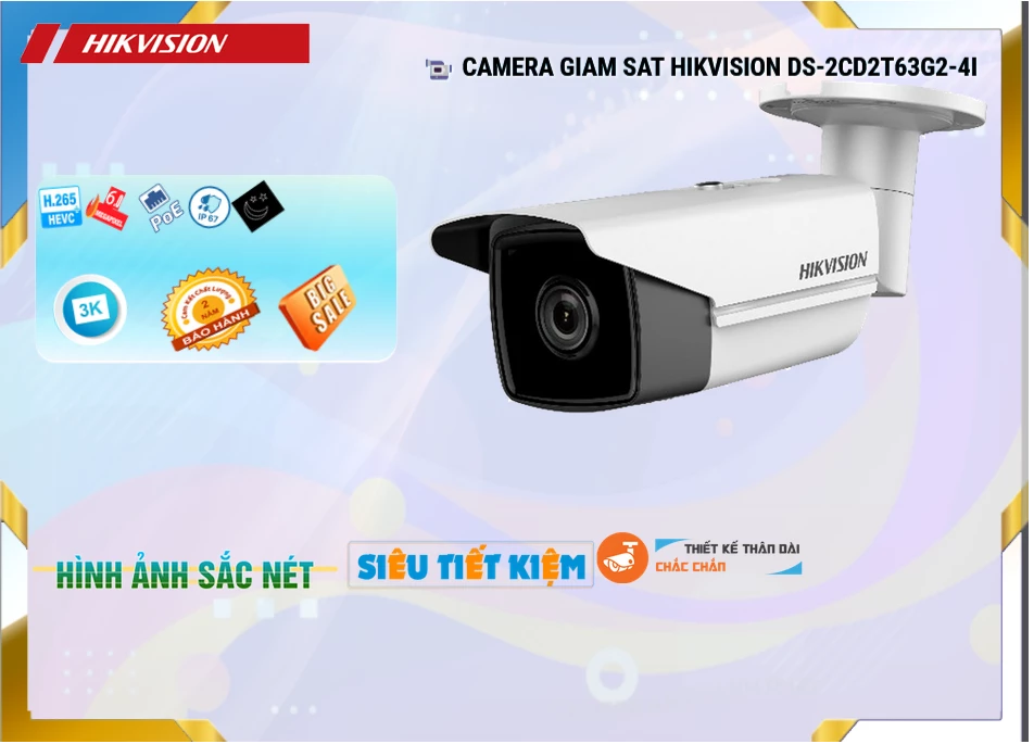 Camera IP Hikvision 6MP DS-2CD2T63G2-4I,DS 2CD2T63G2 4I,Giá Bán ,DS-2CD2T63G2-4I Hình ảnh sắc nét với Ultra 4k lite  Giá Khuyến Mãi,Địa Chỉ Bán  Loại Camera an ninh DS-2CD2T63G2-4I,thông số DS-2CD2T63G2-4I,DS-2CD2T63G2-4I Giá rẻ nhất,DS-2CD2T63G2-4I bán rẻ,DS-2CD2T63G2-4I Chính hãng,Bán rẻ DS-2CD2T63G2-4I,tuổi thọ DS-2CD2T63G2-4I,Giá  Ip sắc nét DS-2CD2T63G2-4I,Giá kỹ thuật DS-2CD2T63G2-4I,DS-2CD2T63G2-4I tốt nhất