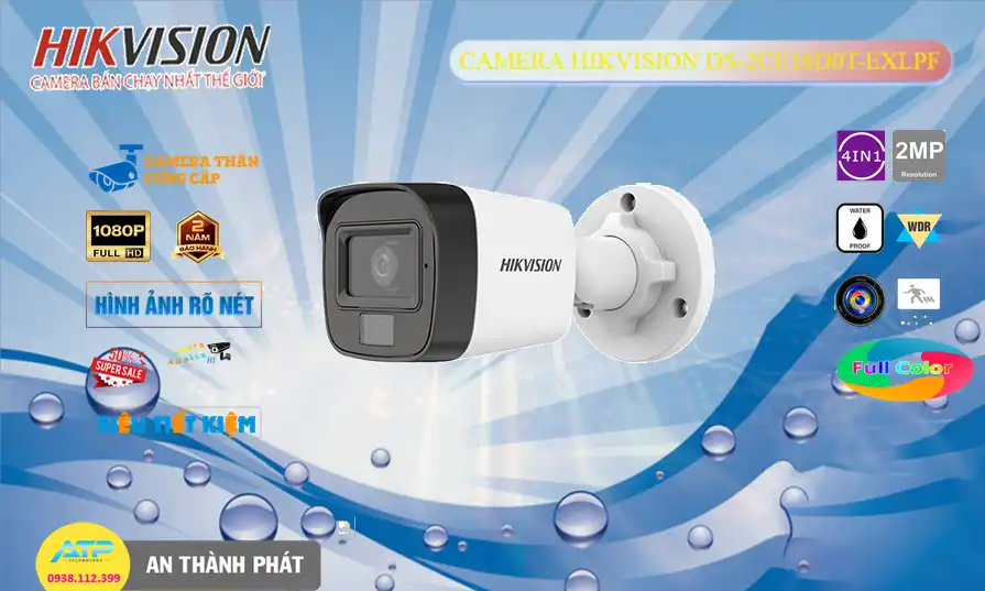 DS-2CE16D0T-EXLPF Camera An Ninh Thiết kế Đẹp