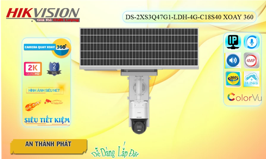 DS-2XS3Q47G1-LDH/4G/C18S40 Camera Hikvision Giá rẻ DS-2XS3Q47G1-LDH/4G/C18S40 Camera Hikvision Giá rẻ