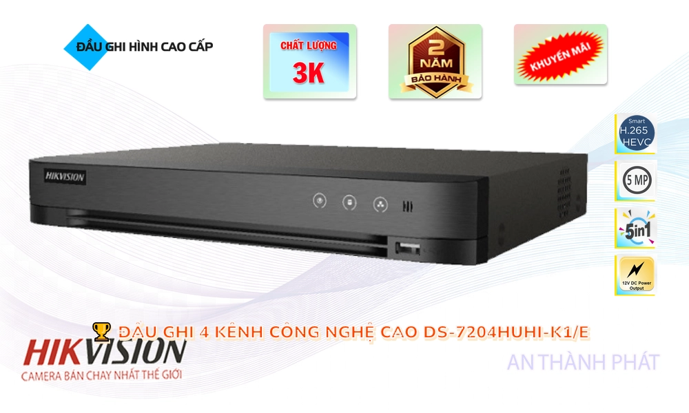 Đầu ghi Hikvision DS-7204HUHI-K1/E Mẫu Đẹp