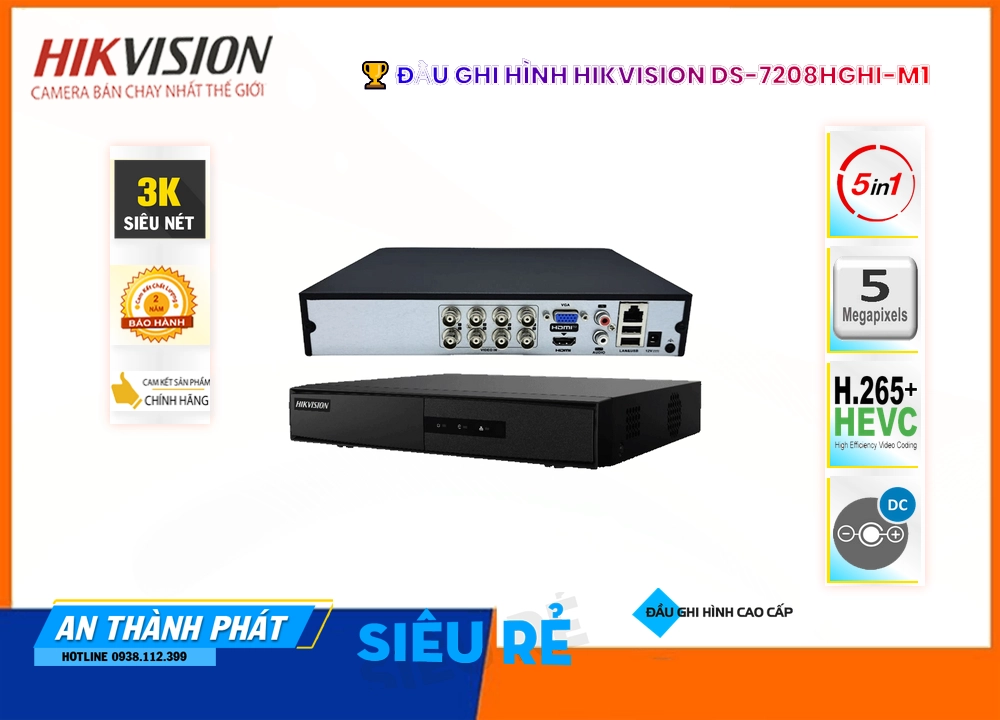 Đầu ghi Hikvision DS-7208HGHI-M1 Mẫu Đẹp ✲ Đầu ghi Hikvision DS-7208HGHI-M1 Mẫu Đẹp ✲