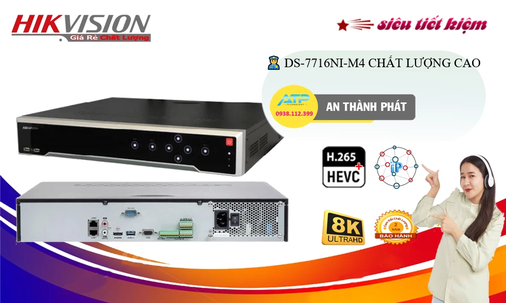 Đầu Thu KTS Hikvision DS-7716NI-M4 Giá rẻ Đầu Thu KTS Hikvision DS-7716NI-M4 Giá rẻ