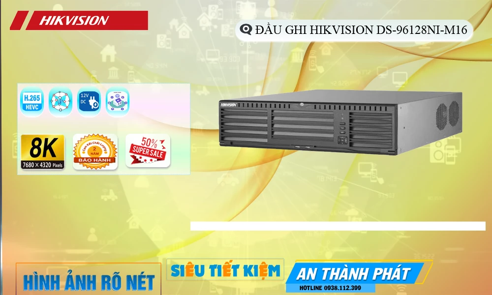 DS-96128NI-M16 Đầu Ghi Hình Thiết kế Đẹp
