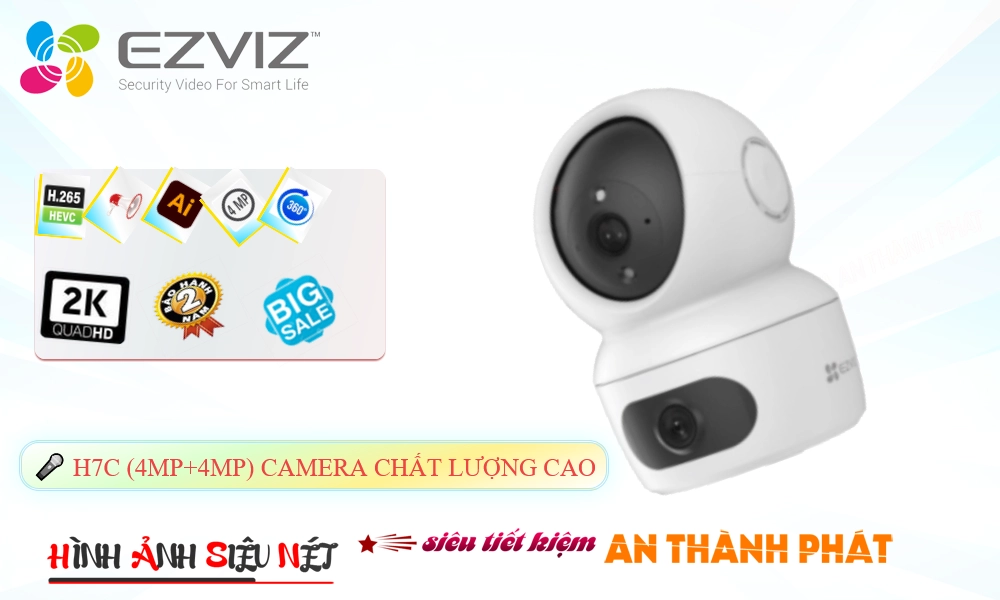 H7C (4MP+4MP) Hình Ảnh Đẹp Wifi Ezviz