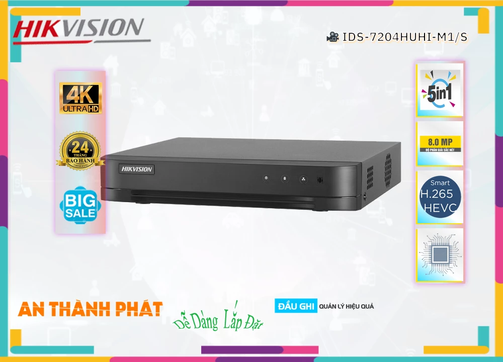 IDS-7204HUHI-M1/S Hikvision Thiết kế Đẹp IDS-7204HUHI-M1/S Hikvision Thiết kế Đẹp