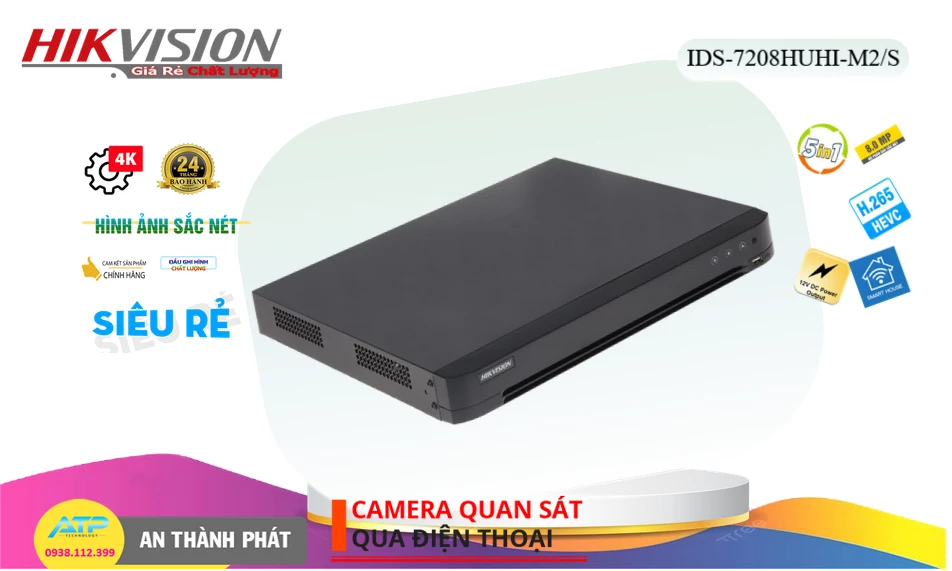 IDS-7208HUHI-M2/S Hikvision Sắc Nét IDS-7208HUHI-M2/S Hikvision Sắc Nét