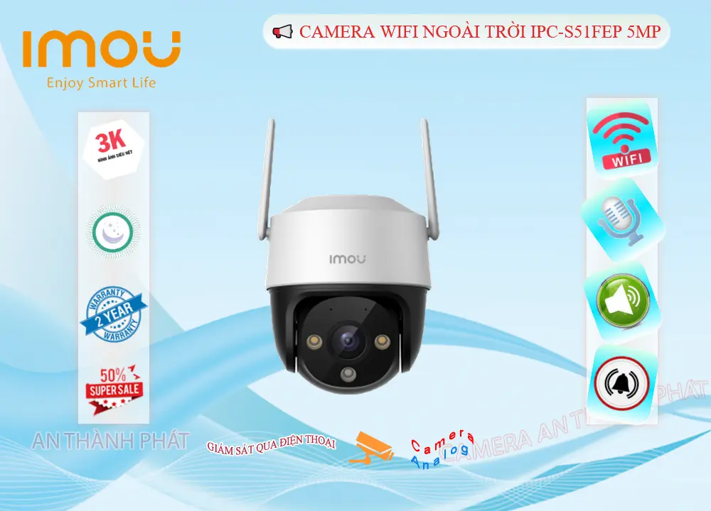 IPC-S51FEP sắc nét Wifi Imou
