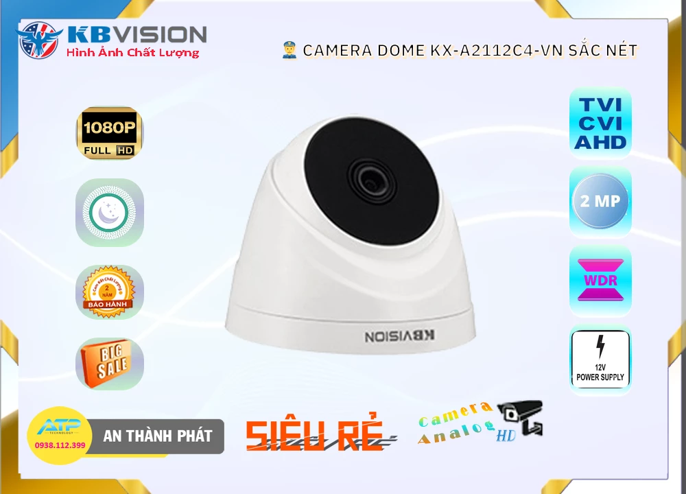 Camera KBvision Thiết kế Đẹp KX-A2112C4-VN ۞ Camera KBvision Thiết kế Đẹp KX-A2112C4-VN ۞