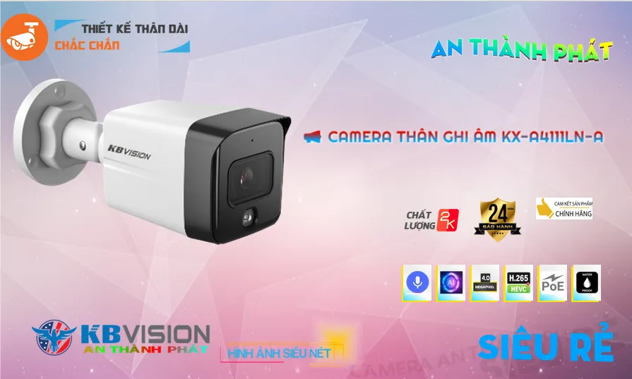 KX-A4111LN-A Ip POE sắc nét KBvision Thiết kế Đẹp KX-A4111LN-A Ip POE sắc nét KBvision Thiết kế Đẹp