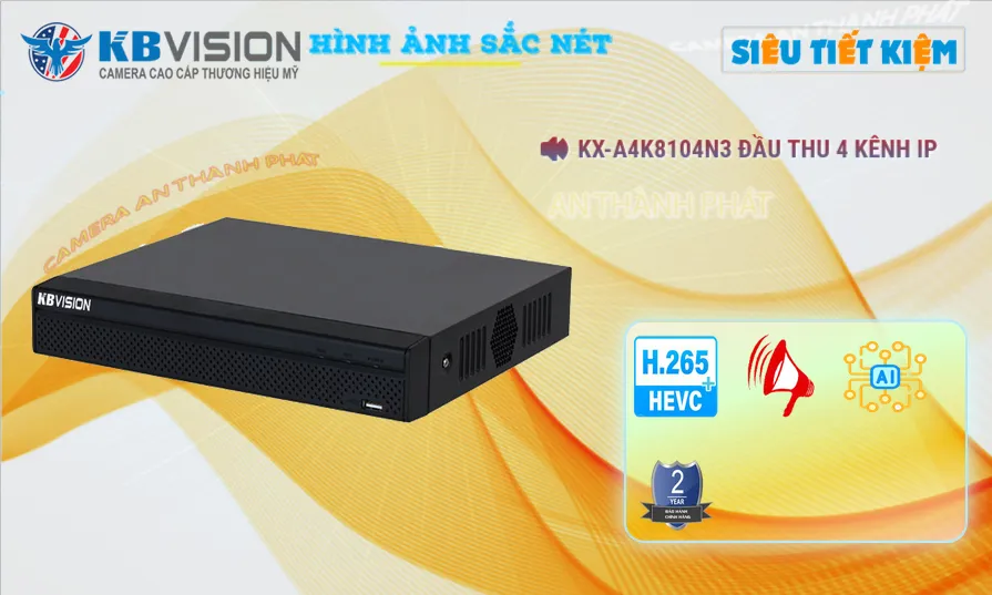 Đầu ghi KBvision KX-A4K8104N3 Mẫu Đẹp