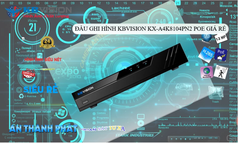 KX-A4K8104PN2Thiết Bị Ghi Hình Thiết kế Đẹp  KBvision