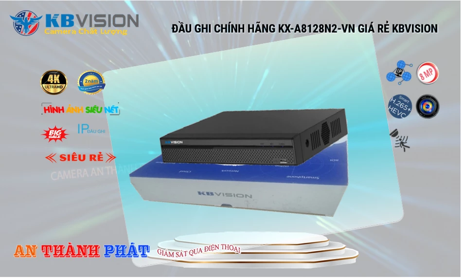 Đầu Ghi Camera KBvision KX-A8128N2-VN Chất Lượng Đầu Ghi Camera KBvision KX-A8128N2-VN Chất Lượng